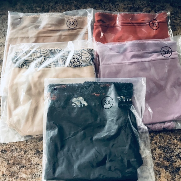 5 Pair Bundle - Rhonda Shear Mesh Insert High Waist Briefs - Picture 6 of 8